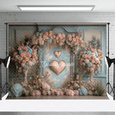 Aperturee - Aperturee Sweet Floral Arched Elegant Wall Wedding Backdrop